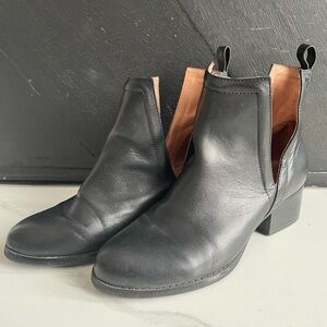Jeffrey Campbell-Black Leather Ankle Boots